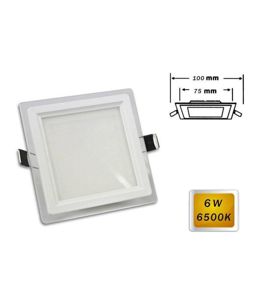 Pannello Led Slim Incasso Bordo Vetro Quadrato 6w Luce 6500k 4000k 3000k P-75eq         