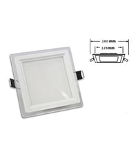 Pannello Led Slim Incasso Quadrato 12watt Luce Bianca 6500k 3000k 4000k P-125eq         