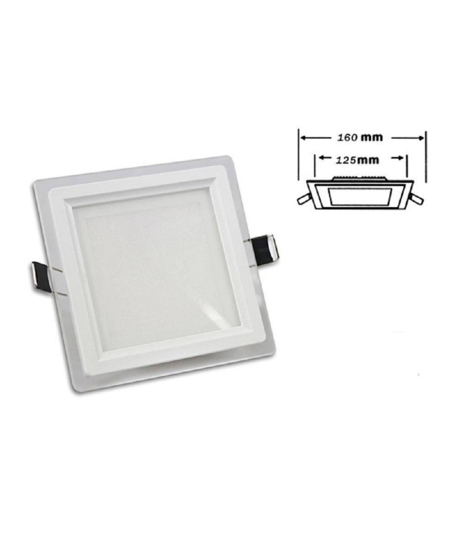 Pannello Led Slim Incasso Quadrato 12watt Luce Bianca 6500k 3000k 4000k P-125eq         