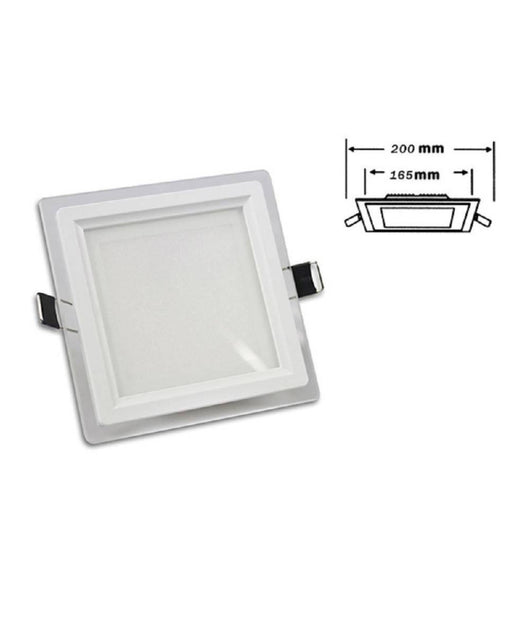 Pannello Led Slim Incasso Quadrato 18 Watt Luce 4000k 6500k 3000k 265v P-165eq         
