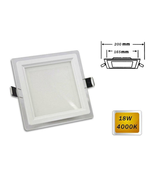 Pannello Led Slim Incasso Quadrato 18 Watt Luce 4000k 6500k 3000k 265v P-165eq         