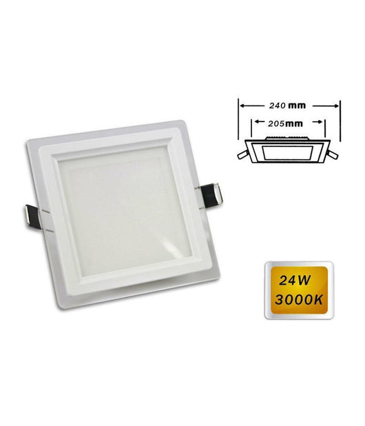 Pannello Led Slim Incasso Quadrato 24 Watt Luce 3000k 6500k 4000k 265v P-205eq         