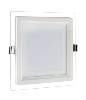Pannello Led Slim Quadrato Incasso 24w Cornice Vetro Cct 3000k 4000k 6500k P205e-q3c         
