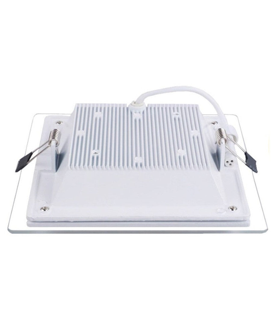 Pannello Led Slim Quadrato Incasso 24w Cornice Vetro Cct 3000k 4000k 6500k P205e-q3c         