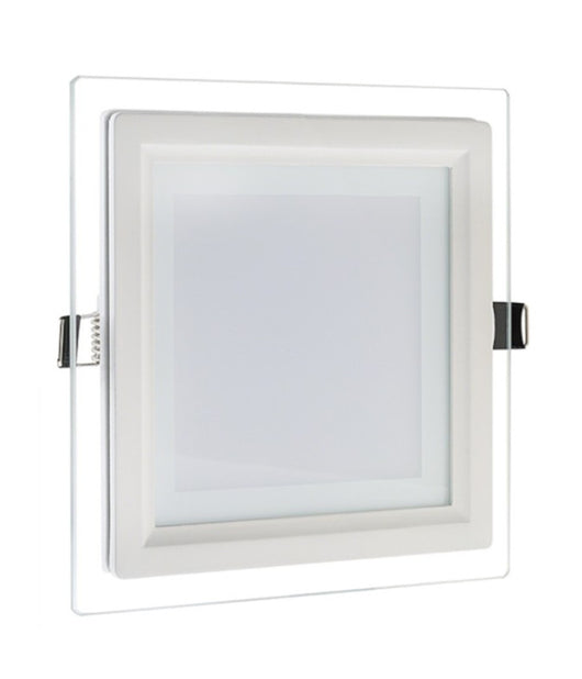 Pannello Led Slim Quadrato Incasso 24w Cornice Vetro Cct 3000k 4000k 6500k P205e-q3c         