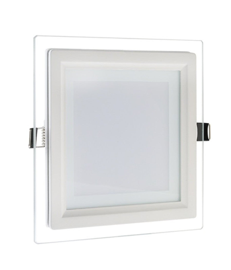 Pannello Led Slim Quadrato Incasso Cornice Vetro 12w Cct 3000k 4000k 6500k P125e-q3c         