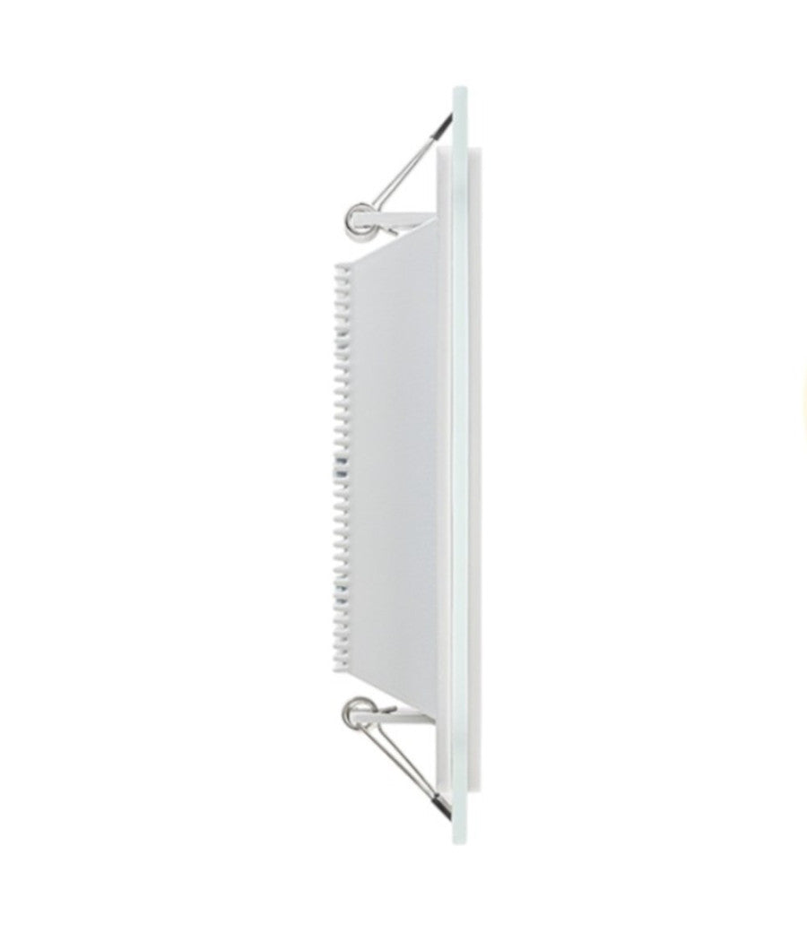 Pannello Led Slim Quadrato Incasso Cornice Vetro 12w Cct 3000k 4000k 6500k P125e-q3c         