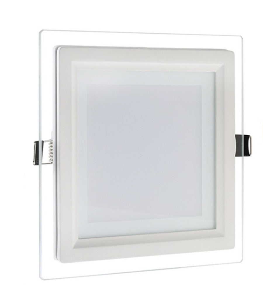 Pannello Led Slim Quadrato Incasso Cornice Vetro 18w Cct 3000k 6500k 4000k P165e-q3c         