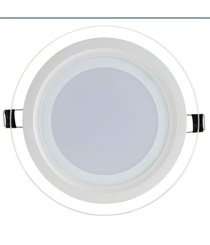 Pannello Led Slim Tondo Incasso Cornice Vetro 24w Cct 4000k 3000k 6500k P205e-t3c         