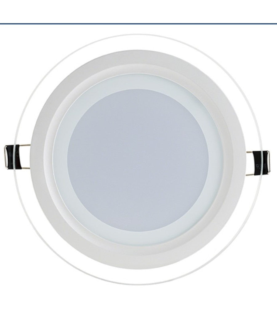 Pannello Led Slim Tondo Incasso Cornice Vetro 24w Cct 4000k 3000k 6500k P205e-t3c         