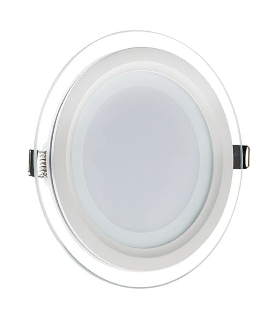Pannello Led Slim Tondo Incasso Cornice Vetro 24w Cct 4000k 3000k 6500k P205e-t3c         