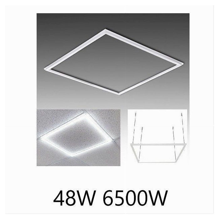 Pannello Led Telaio Luminoso Cornice 60x60 Cm 48 W 5700lm Lampadario Sospensione Tot  -bianco Freddo      -
