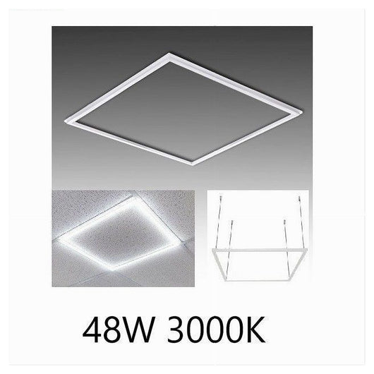 Pannello Led Telaio Luminoso Cornice 60x60 Cm 48 W 5700lm Lampadario Sospensione Tot  -bianco Caldo      -