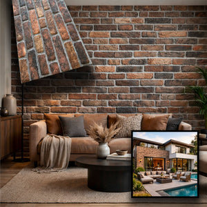 CAPPOTTO esterno - interno isolante in STYROFOAM 3D spess.2cm (120x50cm) con resine e malta London Brick