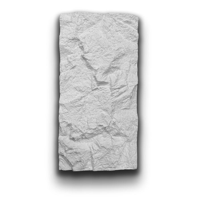 pannello di Rivestimento interno-esterno in PU effetto pietra BIANCA ultrarealistico ed isolante 60x120cm in 3 modelli - Pannello MOUNTAIN 120X60cm