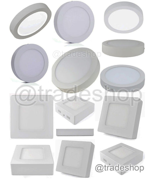 Pannello Plafoniera Faretto Faro Tondo A Led 6-12-18-24 Watt Freddo Caldo         