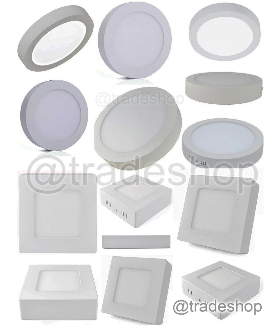 Pannello Plafoniera Faretto Faro Tondo A Led 6-12-18-24 Watt Freddo Caldo         