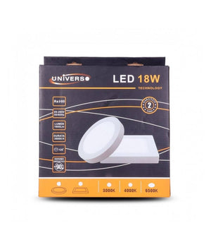 Pannello Plafoniera Led 18 W Quadrato Luce Bianco Caldo Freddo Naturale P2         