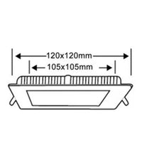 Pannello Smd Led Quadrato Incasso 6 W Con Driver Cct 3000k 4000k 6500k P105-q3c         