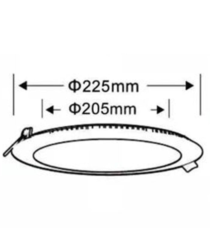 Pannello Smd Led Tondo Da Incasso 18w Con Driver Cct 3000k 4000k 6500k P205a-t3c         