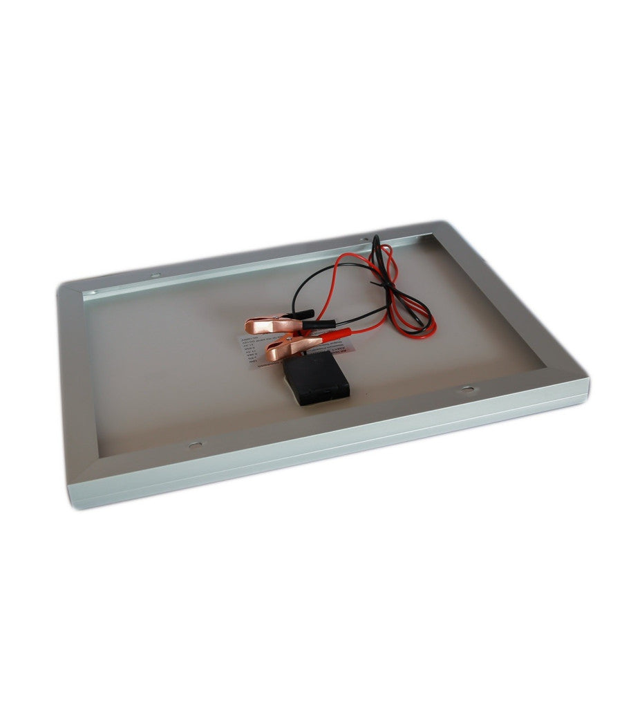 Pannello Solare Modulo Fotovoltaico 20w 20watt 12v Celle Silicio Pinze Batteria         