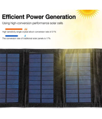 Pannello Solare Pieghevole 20w Caricabatterie Telefono Campeggio Trekking Usb 5v         