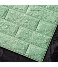 Pannello Spugna 3d Mattoni Turchese Adesivo Pareti Sfondo Casa Muri 30x60cm         