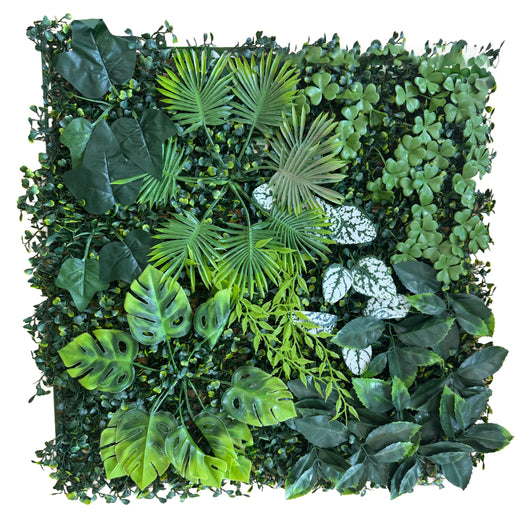 Pannelli Verde Verticale 50×50 cm Ultra-realistici e folti, per interno/esterno GIARDINO MULTIFLORA - Eternal Parquet