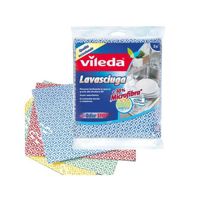 Panno Multiuso Lavasciuga pz.3 cm 36X34 Vileda