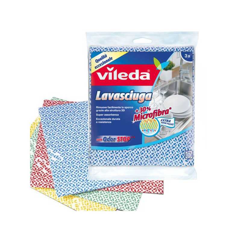 Panno Multiuso Lavasciuga pz.3 cm 36X34 Vileda