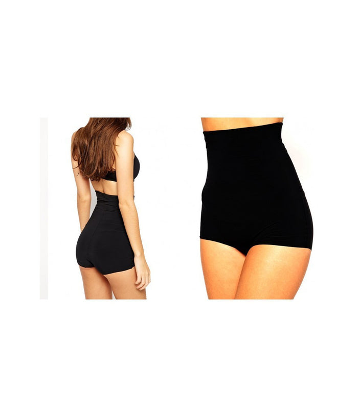 Pantaloncino Guaina Contenitiva Vita Alta Snellente Modellante Push Up  Nero   M-l    