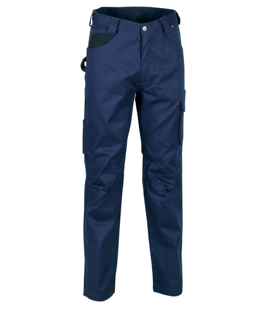 Pantalone Drill Cotone Poliestere Cofra Da Lavoro Antinfortunistica 4 Stagioni  Navy   62    