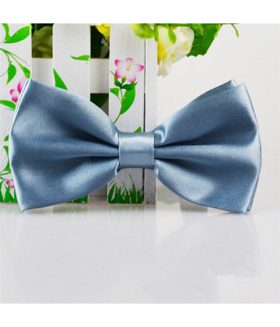 Papillon Cravattino Bambino Seta Raso Bimbo Farfalla Per Cerimonie Vari Colori  Celeste       