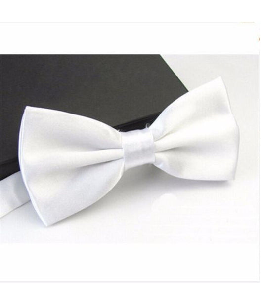 Papillon Cravattino Bambino Seta Raso Bimbo Farfalla Per Cerimonie Vari Colori  Bianco       