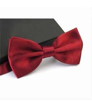 Papillon Cravattino Bambino Seta Raso Bimbo Farfalla Per Cerimonie Vari Colori  Bordeaux       