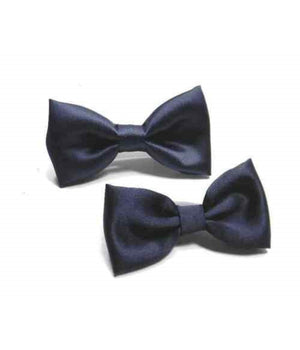 Papillon Cravattino Bambino Seta Raso Bimbo Farfalla Per Cerimonie Vari Colori  Blu       