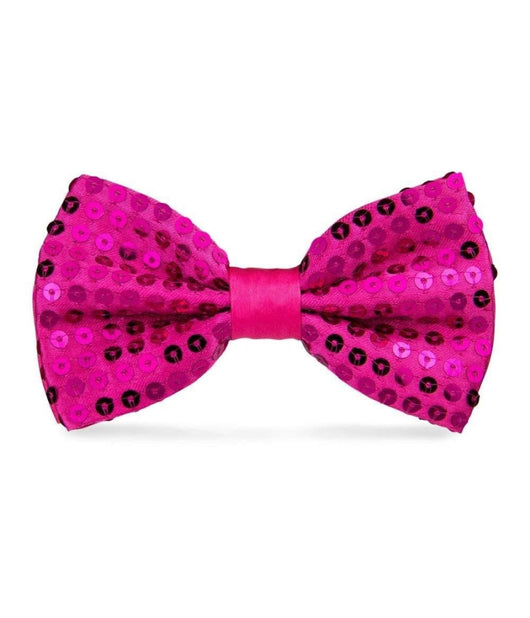 Papillon Paillettes Fucsia Rosa Paillette Cravattino Farfallino Cravatta         