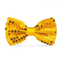Trade Shop - Papillon Paillettes Giallo Teatro Paillette Raso Cravattino Farfallino Cravatta -