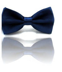 Papillon Seta Blu Scuro Cravattino Farfallino Cravatta Frack Uomo Donna         