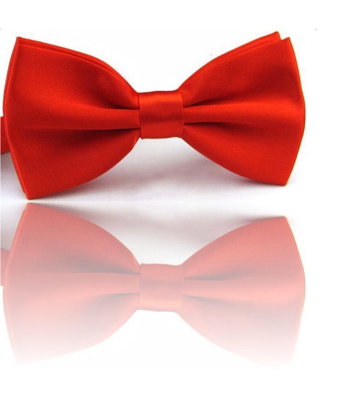 Papillon Seta Rosso Cravattino Farfallino Cravatta Frack Uomo Donna         