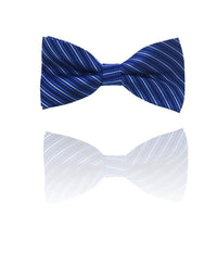 Papillon Strisce Blu Righe Cravattino Farfallino Cravatta Frack Papion         