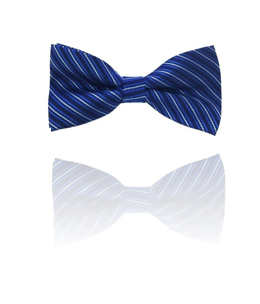 Papillon Strisce Blu Righe Cravattino Farfallino Cravatta Frack Papion         