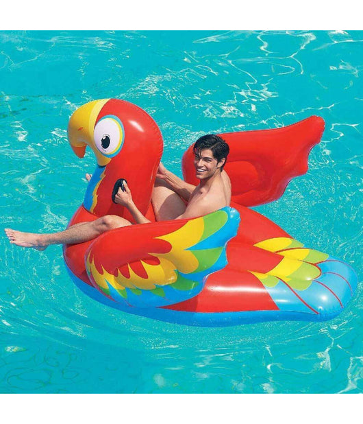 Pappagallo Fashion Cavalcabile Gigante 230 X 180 Cm Gonfiabile Multicolore         