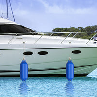 Parabordi barca gonfiabile per l¡¯attracco di 4 pezzi, Set di parabordi barca a due anelli per barca pontone 58x16,5cm Blu-Sport acquatici