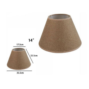 Trade Shop - Paralume Conico Cilindro Classico Ricambio Per Lampada E Applique In Tessuto Tnt - Marrone   -14"   -
