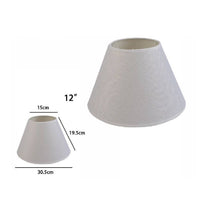 Trade Shop - Paralume Conico Cilindro Classico Ricambio Per Lampada E Applique In Tessuto Tnt - Bianco   -12"   -