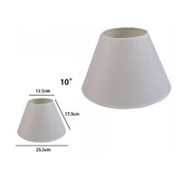 Trade Shop - Paralume Conico Cilindro Classico Ricambio Per Lampada E Applique In Tessuto Tnt - Bianco   -10"   -