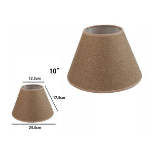 Trade Shop - Paralume Conico Cilindro Classico Ricambio Per Lampada E Applique In Tessuto Tnt - Marrone   -10"   -