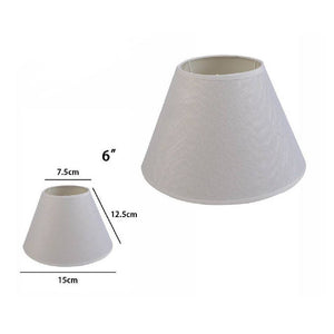 Trade Shop - Paralume Conico Cilindro Classico Ricambio Per Lampada E Applique In Tessuto Tnt - Bianco   -6"   -
