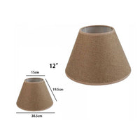 Trade Shop - Paralume Conico Cilindro Classico Ricambio Per Lampada E Applique In Tessuto Tnt - Marrone   -12"   -